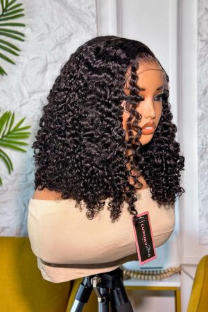 Super double drawn Pixie Curls Wig | 5x5 Transparent closure | 350 grams