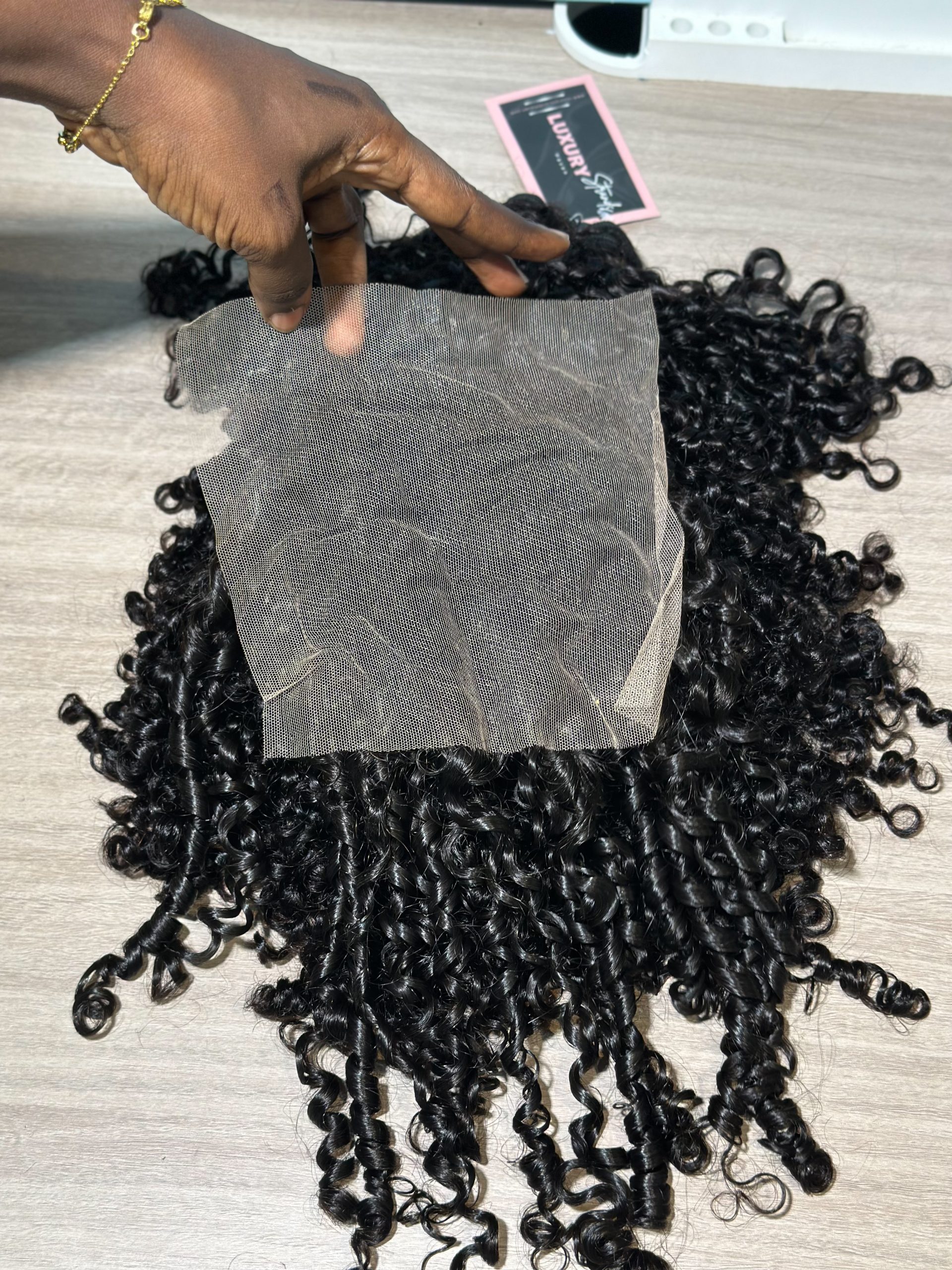 Pixie Curls Closure | 5by5 Transparent lace - Image 2