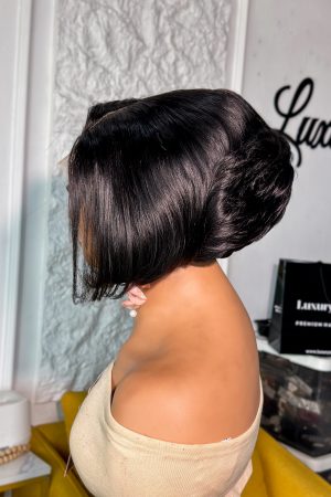 100% Human Hair Layered Cut Wig |5x5 Transparent Closure |300 grams