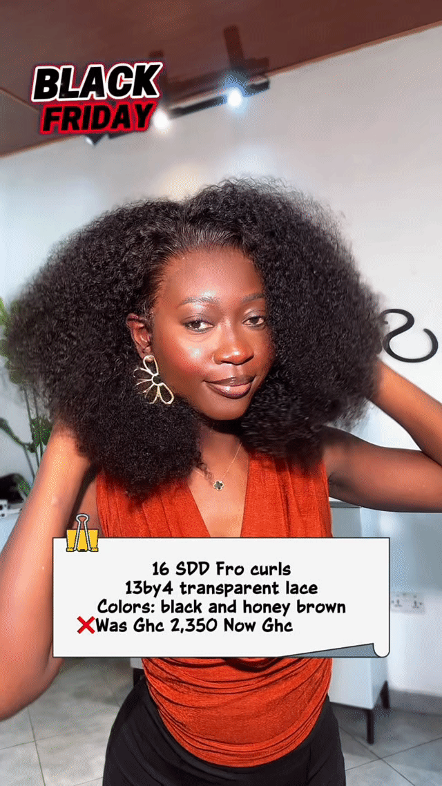 Super Double Drawn Fro Curls | 13x4 Transparent Lace |250 Density
