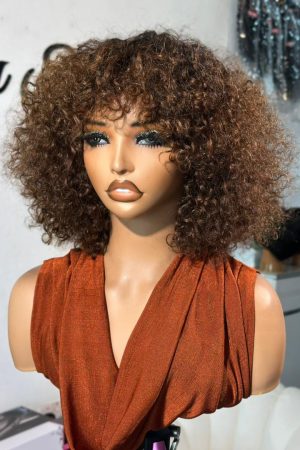 Double Drawn Indian Fringe Wig Cap -Honey Blonde